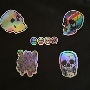 Holographic skull stickers/decals